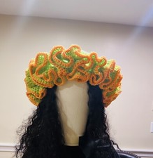 HANDMADE WOMENS CROCHET RUFFLE HAT