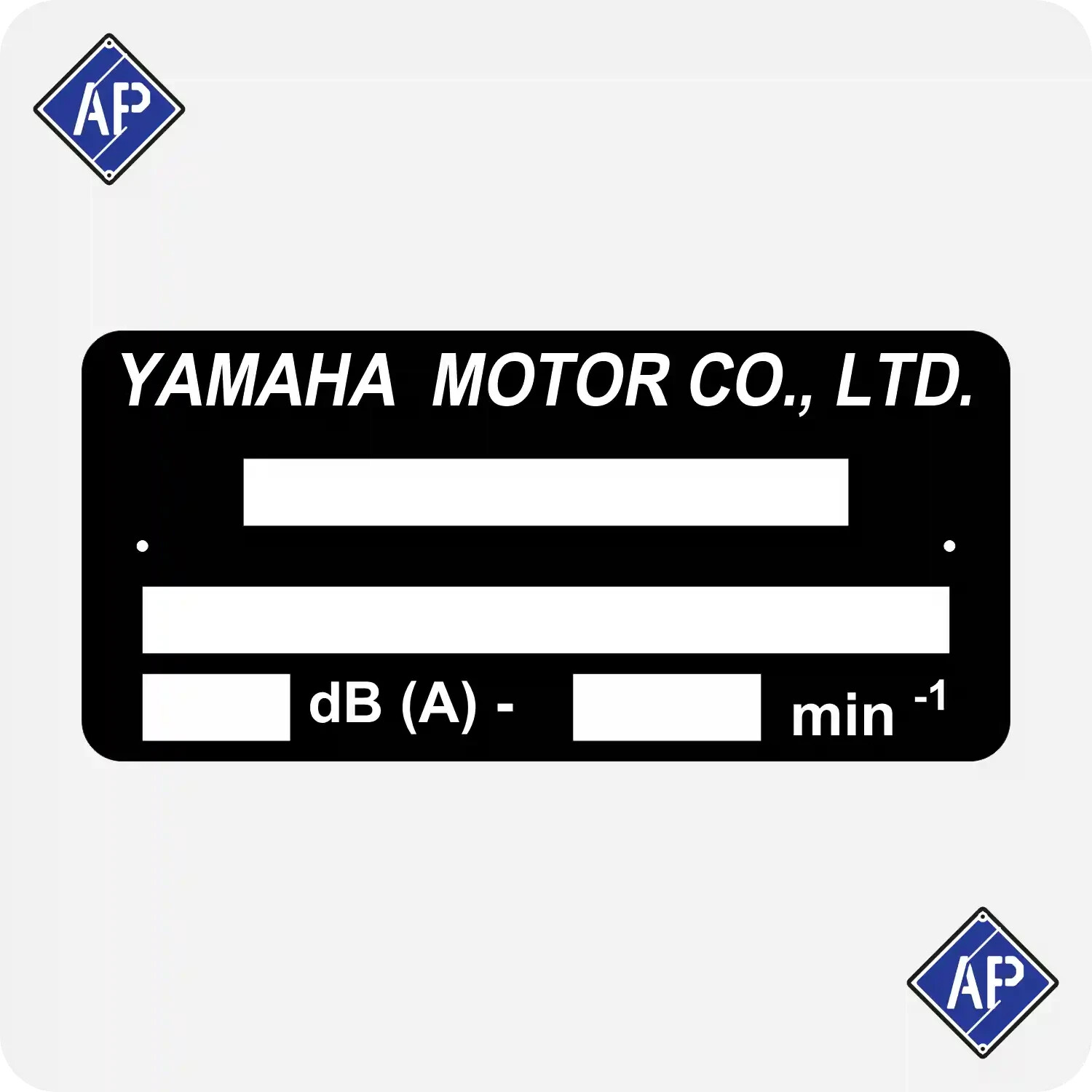 Plaque constructeur Yamaha pour remplacer un marquage de cadre usé ou perdu
