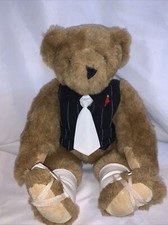 Vermont Teddy Bear Co. Tan 15" Jointed, With Formal Tuxedo Wear for Any Occasion