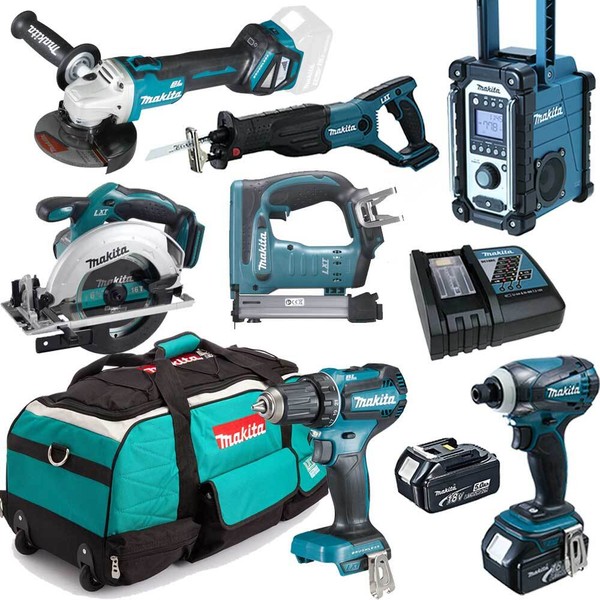 Makita DST221Z Akku Tacker Combo Kit - 18V Set Inkl. DGA511 DJR186 DMR107 +++-image