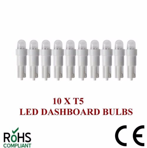 10 x 286 T5 LED DASHBOARD UPGRADE BULBS WHITE T5 74 CAPLESS 5MM - Picture 1 of 2