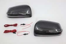 07-10-11-2014 Mitsubishi Lancer Smoke Led Signal Mirror Carbon Style Cover Evo 07-10-11-2014 Mitsubishi Lancer Smoke Led Signal Mirror Carbon Style Cover Evo