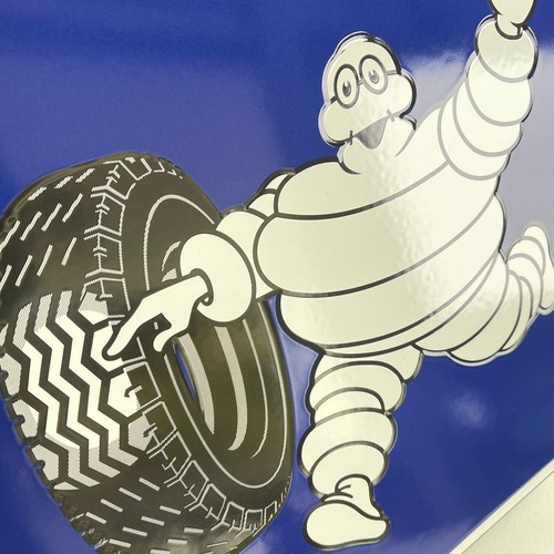MICHELIN Männchen Bibendum LOGO Emailschild Emaille Schild 37x45 cm - Picture 2 of 4