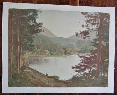 Vintage Original Hand Colored Photo, Village in Japan - Picture 2 of 3