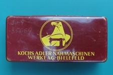 Blechdose - Rarit&auml;t - Kochs Adler N&auml;hmaschinen - ca. 17x8x5 cm