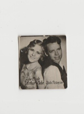 Arthur Lake + June Clyde c. 1931 Karnans Film Stars Tiny Trading Card SWEDEN E5
