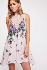 Intimately Free People Dress Marsha Printed Slip Size XS Pink Floral