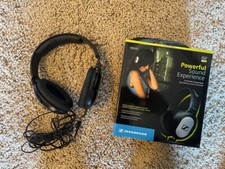 Sennheiser HD 201 Over Ear Stereo Headphones Black Silver