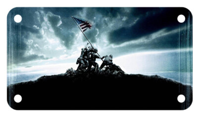 Iwo Jima  Version 4'' X 7'' ATV Motorcycle License Plate Marine