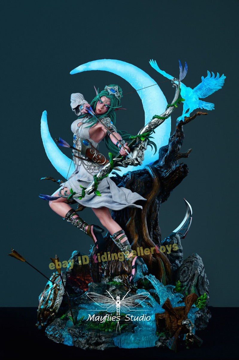 WOW Mayflies Studio Tyrande Whisperwind 1/4 Resin Statue Model Led