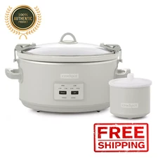 Crock-pot 7qt Slow Cooker Designer Series. Touch Control, 4 Setting, Locking Lid