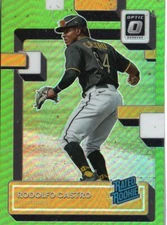 2022 Donruss Optic #90 Rodolfo Castro Lime Green Prizm