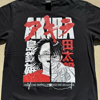 Akira Anime All Over Print T-Shirt Men's Size Large AOP Bootleg