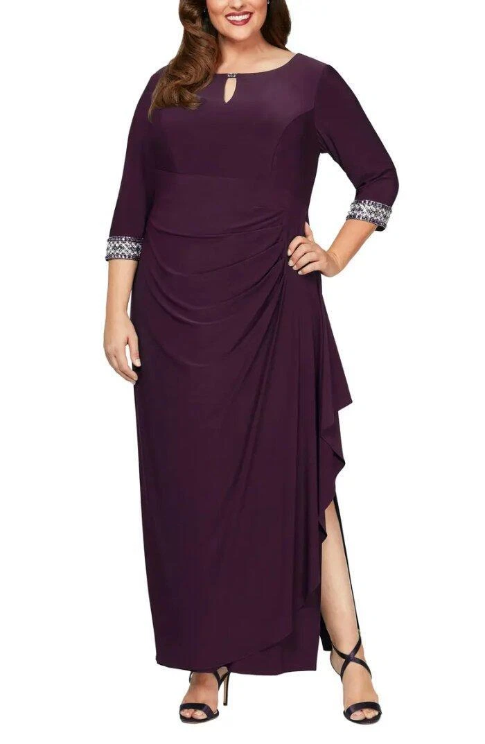 Alex Evenings Plus Size Velvet A-Line Dress - Macy's