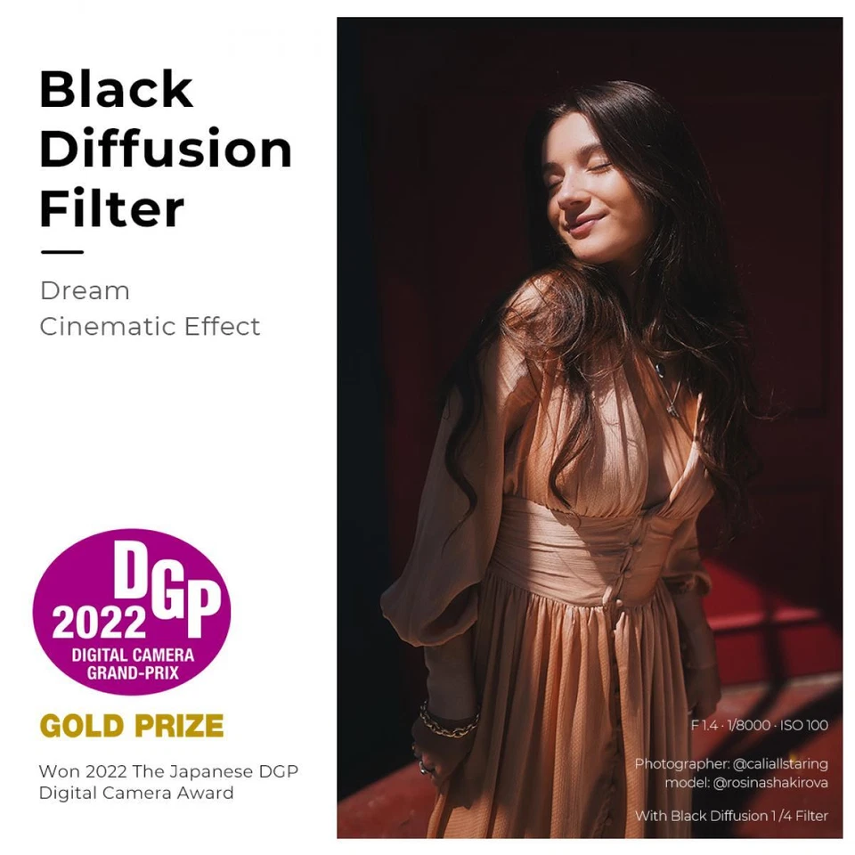 K&F Concept Lens Filter Set Black Diffusion 1/4 1/8 Black pro Mist 49mm 82mm - Image 3 of 4