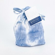 Hello Mello Womens Tie Dye Lounge Top Blue S M Long Sleeve Crew Neck Thumbholes