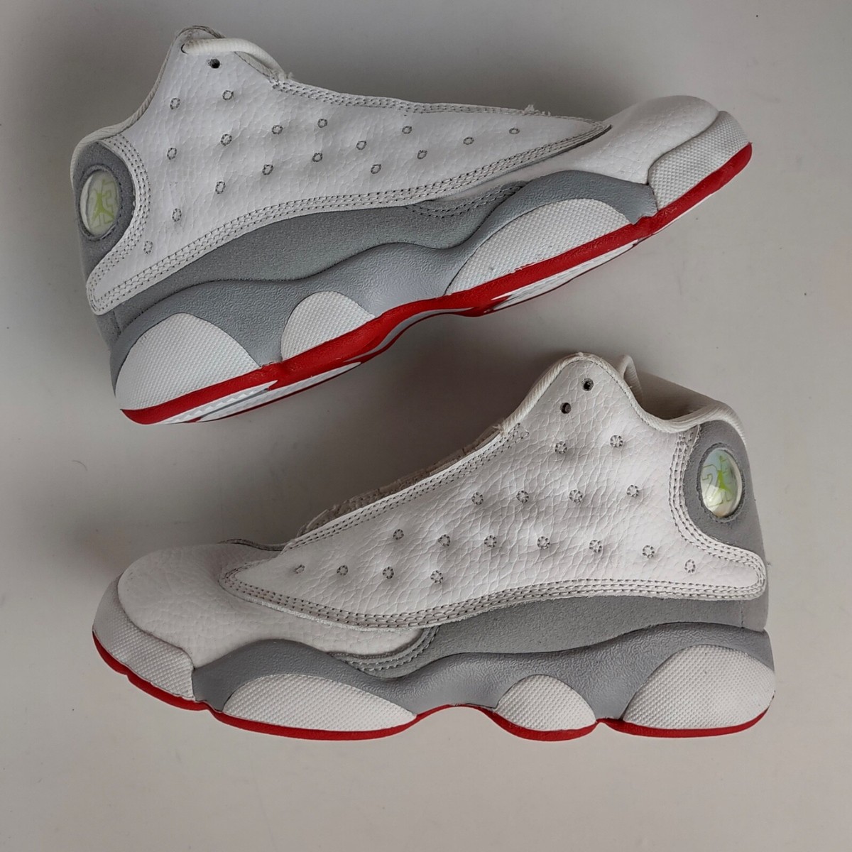 Nike Air Jordan 13 Retro PS Preschool White Wolf Grey Red Sneakers