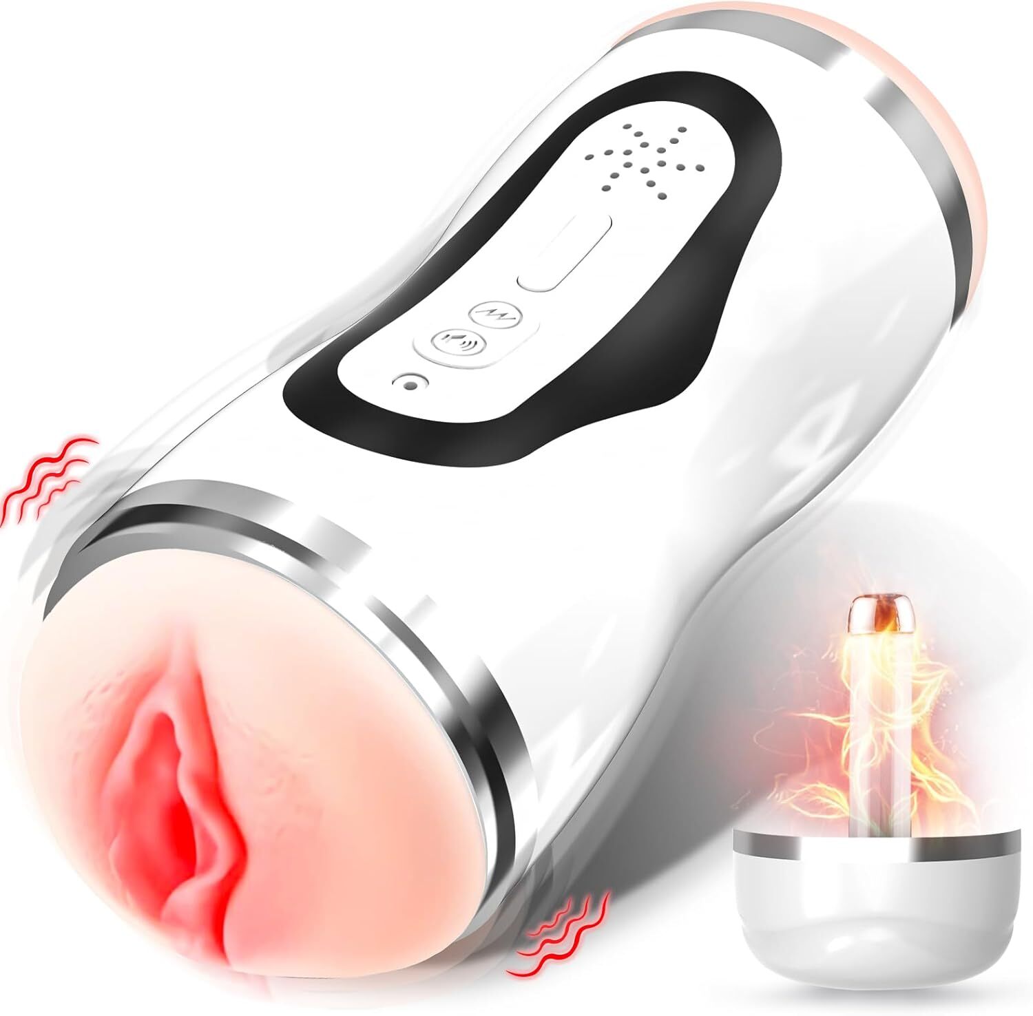 Elektrischer Masturbator Mann Cup Heizfunktion mit 10 Modi Masturbieren für