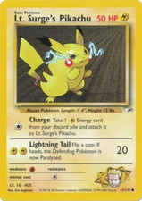 Lt. Surge's Pikachu - 81/132 Gym Heroes - Common Unlimited - NM on eBay