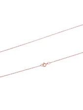 Pretty 10K Rose Gold .85mm Loose Rope Chain With Spring Ring Lock -18 inches 