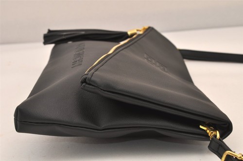 Authentic GIVENCHY Leather 2Way Shoulder Cross Body Clutch Bag Purse Black 8601M - Picture 4 of 10