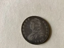 Scarce 1820 Silver US Capped Bust Half Dollar Coin /Lettered Edge