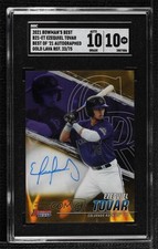 2021 Bowman's Best of Gold Lava Refractor 23/75 Ezequiel Tovar SGC 10 Auto 0i5v