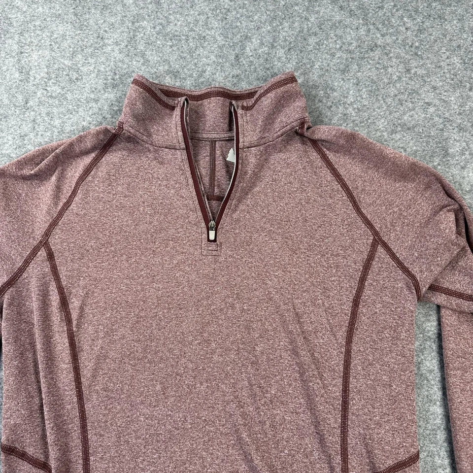 Pulôver feminino REI Co-op roxo médio urze quarto de zíper camada base atlética - Imagem 2 de 4