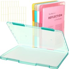 4 Pack A4 Paper Organizer Box File Box Plastic Paper Storage Container Colorf...