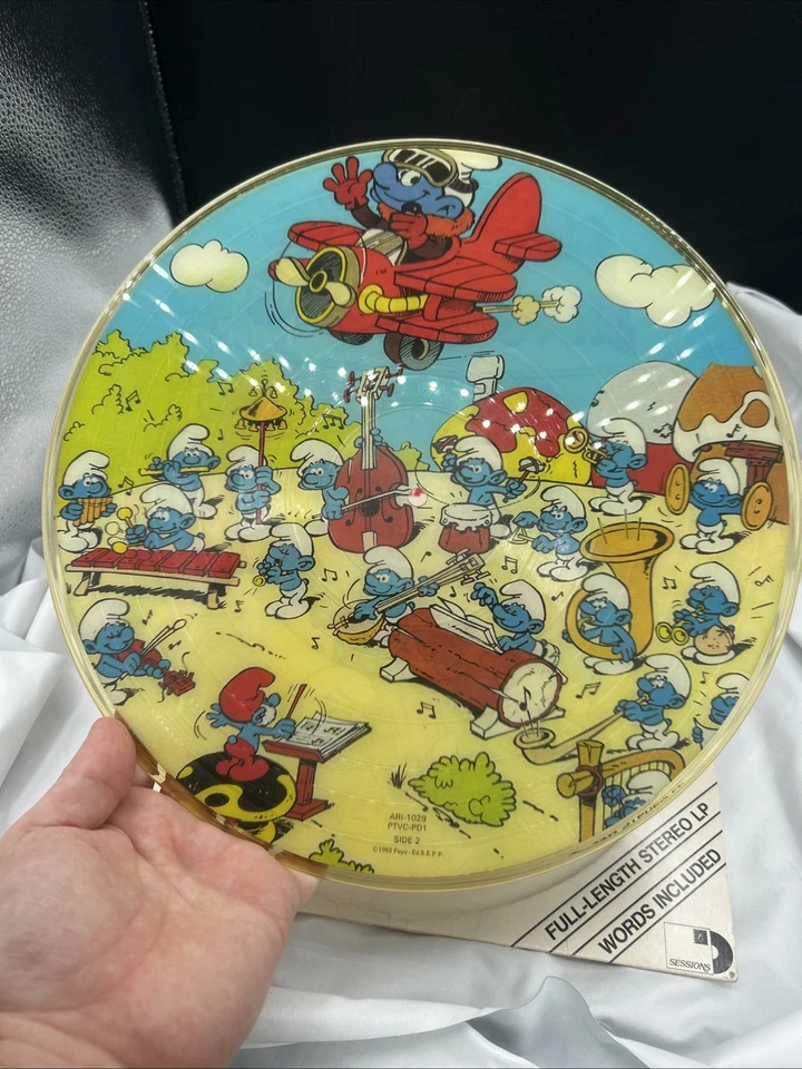 The Smurfs Smurfing Sing-Along Picture Disc Vinyl LP VG 1982 Classic Cartoons - Image 4 of 4