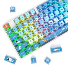 120 Keys ASA Profile PBT Pudding Keycap Space Keycaps Dye-Sublimation Custom ...