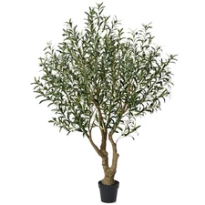 Olive Tree Artificial Indoor 6ft - UV Resistant Large Fake Plants - Realistic...