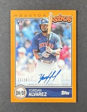 2020 Topps Brooklyn Collection Yordan Alvarez Auto Orange /20 RC #BKA-YAL Astros