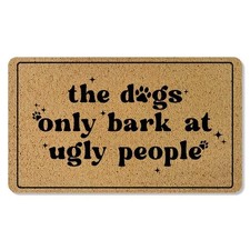 Funny Dog Welcome Mat for Front Door, Dog Lover Owner Door Mat Indoor Outdoor