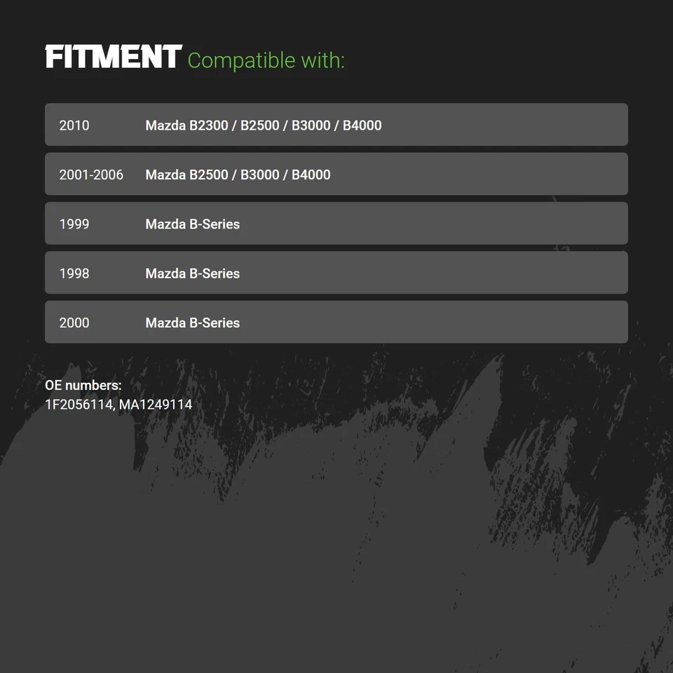 Fender Liner For Mazda B2300 01-10 Front Passenger Side Standard Line Foto 2 de 2