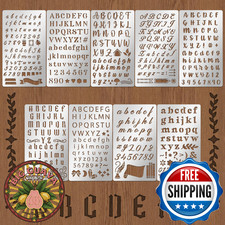 TWINKLEMON 9PCS Metal Stencils Wood Burning Stencil Metal Letter Stencil Alphabe