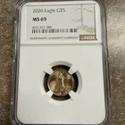 2026 Eagle G$5 MS69 NGC Certified Gold Coin