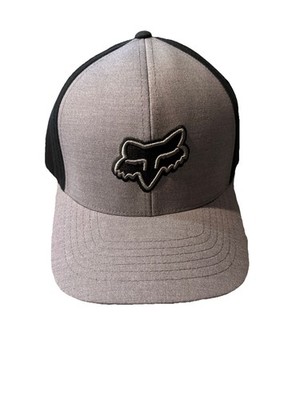 Fox Racing Flex Fit Mens Size S/mBlack Gray Fitted Hat