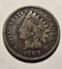 1909 Indian Head Cent 1c Penny, Good G Details - Exact Coin Shown