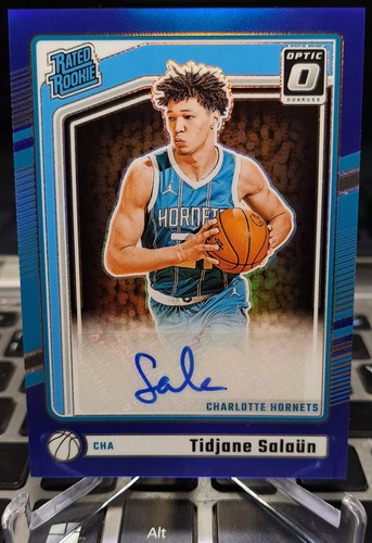 2024-25 Donruss Optic - Rated Rookie Signatures Tidjane Salaun #324 Blue /49