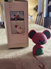 Vintage 1977 Stocking Hanger Calico Mouse Hallmark Christmas Red Holder — photo 1
