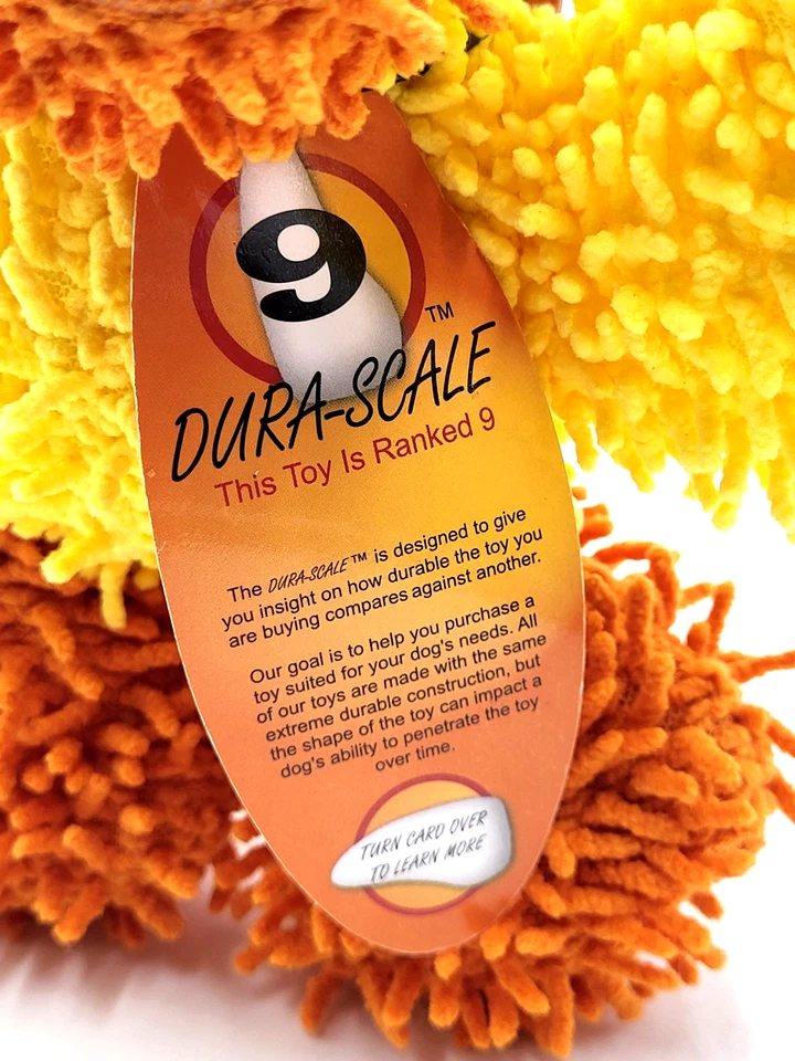 Juguete para perro Tuffy Mighty Jr micro bola pato chirriante tirador y agitador 7" Foto 4 de 4