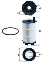 ÖLfilter Mahle OX 350/4D Filtereinsatz FüR Audi A6 A8 R8 Q7 VW Lamborghini 7L6