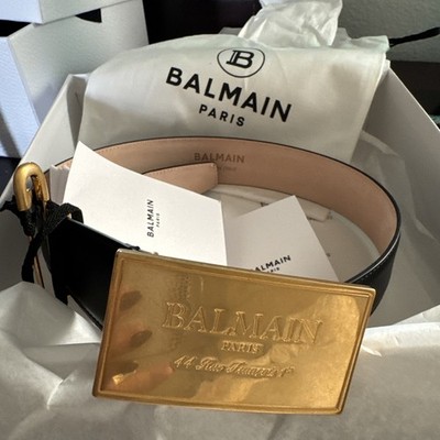 Balmain Logo Plaque Belt - size 65