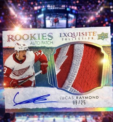 2021-22 UD The Cup Exquisite Rookies Auto Patch LUCAS RAYMOND /25 #ECH-SK