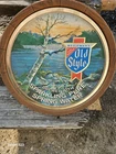 Vintage Heilmans Old Style Non Lighted Beer Sign Barrel Waterfall Water