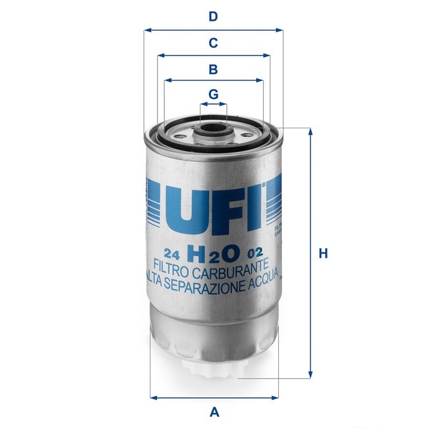 Kraftstofffilter UFI 24.H2O.02 Filtereinsatz FüR Ducato Fiat Bus JTD-image