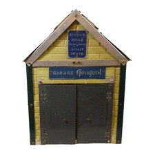 Garage Miniature Ancien Norev En Tôle Lithographiée, Années 50, Jouet Collection
