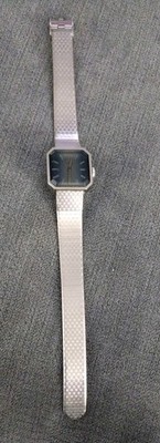 Seiko mechanical womens watch silver blue dial