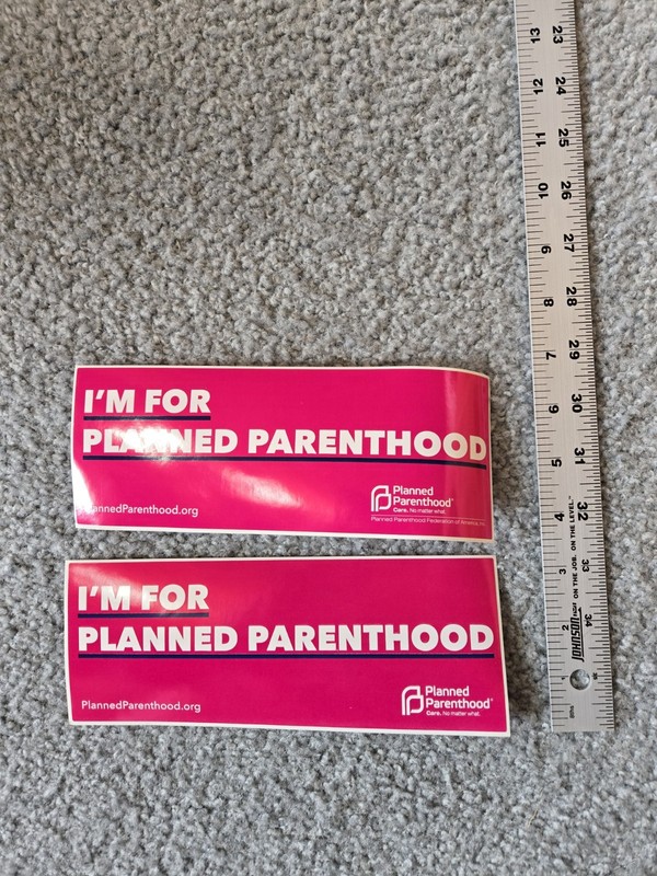 Planned Parenthood Vintage Sticker Decal Lot of Two (2)